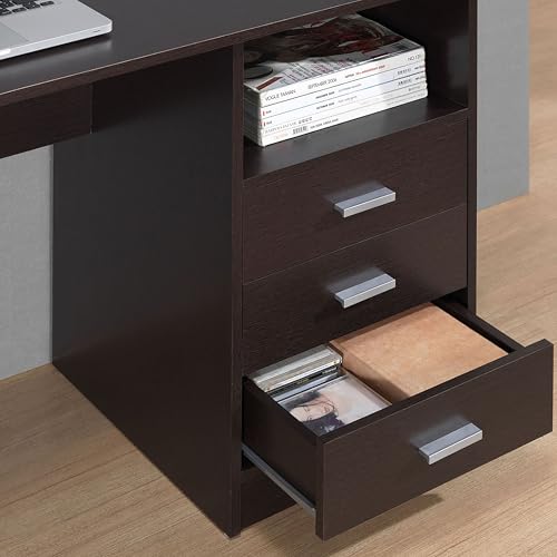 Techni Mobili 51 Inch Classic Computer Desk w/Drawers & Storage, Wenge - color: Brown