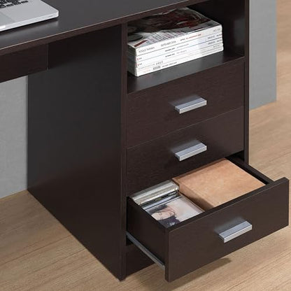 Techni Mobili 51 Inch Classic Computer Desk w/Drawers & Storage, Wenge - color: Brown