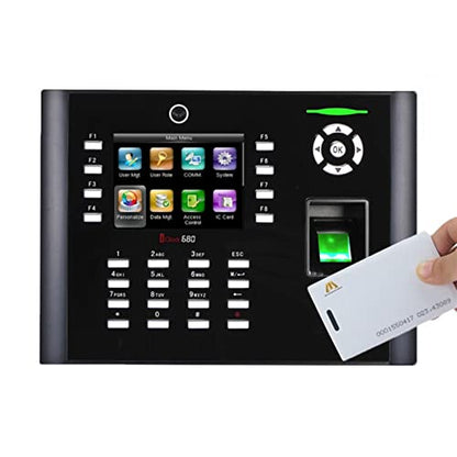 Time Clock, Iclock680 TCP/IP Fingerprint Time Clock Office Attendance Machine Webserver Door Access Control System for Business, Office(Iclock680-wifi)