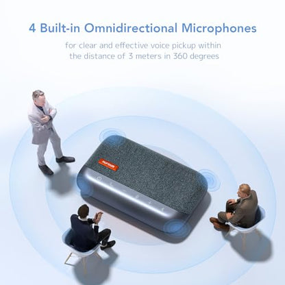 NUROUM A15 Conference Speaker and Microphone, Portable&Scalable Bluetooth Wireless Speakerphone, 360° Voice Pickup, Daisy Chian for Calls/Computer/PC/Laptop/Desktop via Bluetooth/Dongle/USB-A/C Blue - style: A15-Blue