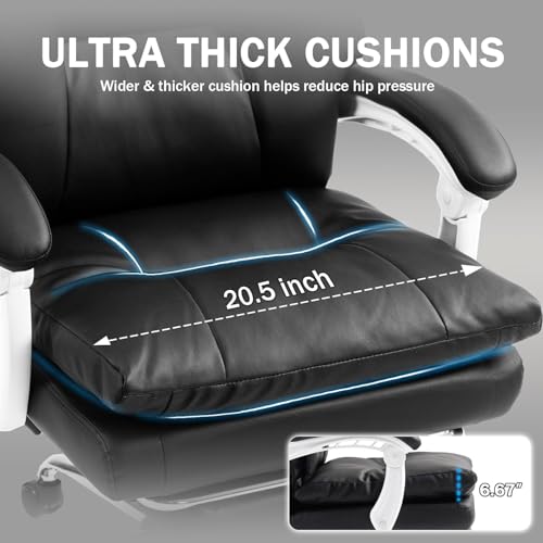 Executive Office Chair 155° Recline High Back Office Chair with Footrest & Adjustable Lumbar Support, Comfy Computer Chair for Study & Working (00black) - color: 00black