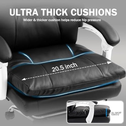 Executive Office Chair 155° Recline High Back Office Chair with Footrest & Adjustable Lumbar Support, Comfy Computer Chair for Study & Working (00black) - color: 00black