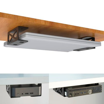 Under Desk Laptop/Mini PC Storage Mount,CPU Holder,Compatible with Dell OptiPlex,Mac Book,Mac mini and More. - size: 8.32 cubic inches