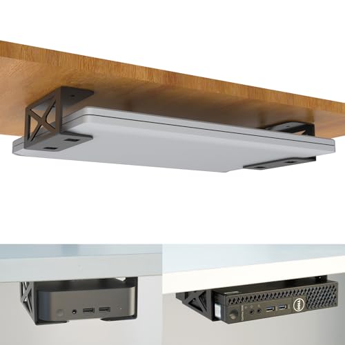 Under Desk Laptop/Mini PC Storage Mount,CPU Holder,Compatible with Dell OptiPlex,Mac Book,Mac mini and More. - size: 8.32 cubic inches