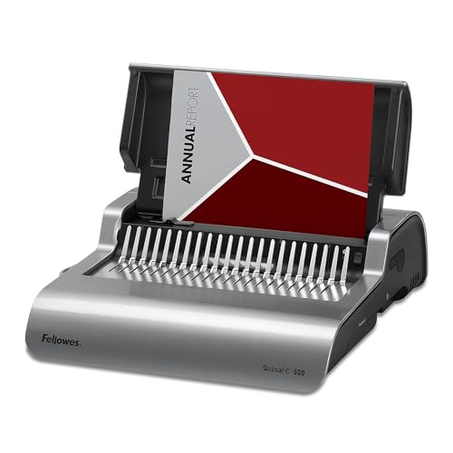 Fellowes Quasar 500 Electric Comb Binding Machine, Classroom Organization Heavy-Duty Binder, 20-Sheet Electric Punch, Includes Starter Kit (5216901)