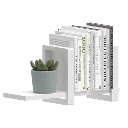 100% Solid Wood Adjustable Desktop Bookshelf, Retro Tabletop Bookshelf, Desk Shelf for Living Room, Home, Office, Perfect for Magazine, Books, Cookbooks, No Tools Required to Assemble (White) - color: White