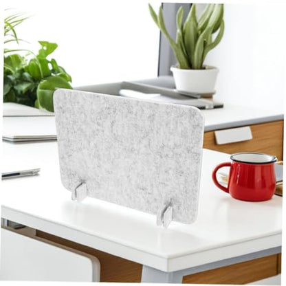 Desk Privacy Panel Felt Divider 40x30cm Silver Gray, Office Desktop Partition Board for Student and Employee Workstations, Acoustic Privacy Screen for Classroom and Office Use