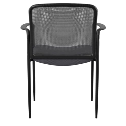 Boss Office Products Stackable Mesh Guest Chair in Grey (B6909-GY) - color: Grey