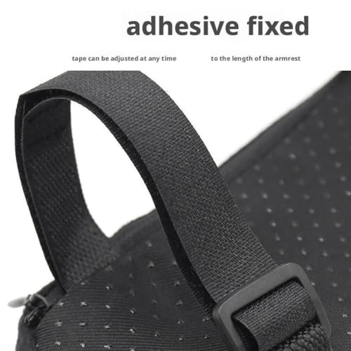 Office Chair Arm Covers 2 Pack – Memory Foam Armrest Pads with Soft Polyester Cover, Universal Fit for Desk, Gaming & Wheelchair Arms, Removable Washable Elbow Support (Black) - color: Black