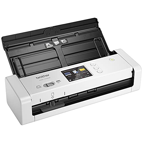 Brother Wireless Document Scanner, ADS-1700W, Fast Scan Speeds, Easy-to-Use, Ideal for Home, Home Office or On-the-Go Professionals (ADS1700W), white - style: Old Model: AD1700W