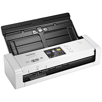 Brother Wireless Document Scanner, ADS-1700W, Fast Scan Speeds, Easy-to-Use, Ideal for Home, Home Office or On-the-Go Professionals (ADS1700W), white - style: Old Model: AD1700W