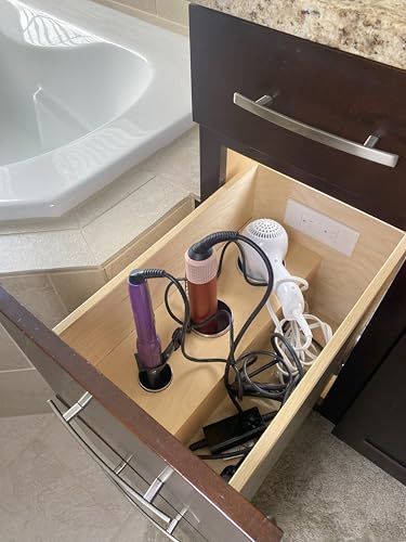 Low Profile in-Drawer Outlet (2) PD30W USB-C (2) 15 Amp Docking Station Plugs with Retractable arm - size: (2) PD30W USB-C, style: Low Profile