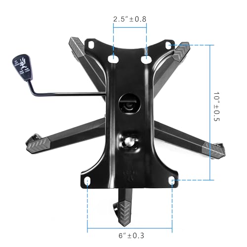 Frassie 28" Gaming Chair Base Replacement Set with Plate, Cylinder, Wheels | Heavy Duty Nylon Gamer Chair Base Replace Kit with 5 Casters Grey - color: Grey