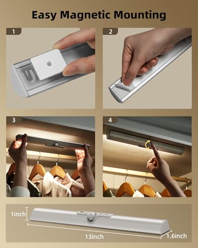 EZVALO 13-inch Closet Lights, Motion Sensor Lights Indoor - size: 13inch