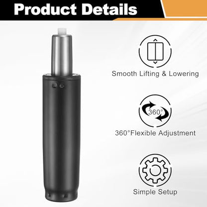 uxcell Office Chair Gas Cylinder, 11 Inch Class 4 Gas Cylinder Replacement Universal Hydraulic Pneumatic Lift Piston for Office Gaming Chair Desk Stools, Black - color: Black, size: 11 Inch