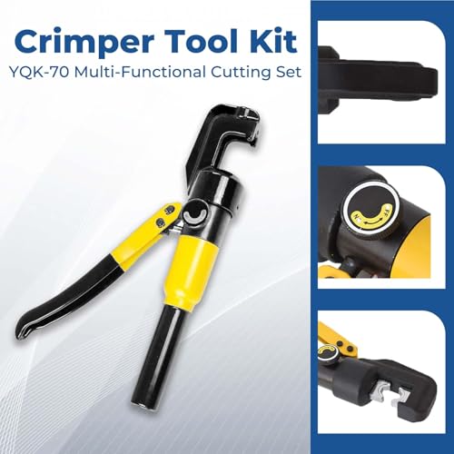 6 Ton Hydraulic Wire Cable Lug Terminal Crimper Crimping Tool 9 Dies