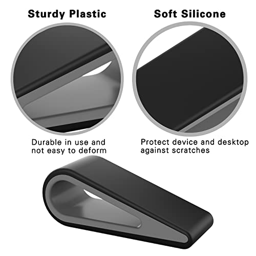 MoKo Universal Laptop/Computer Keyboard Stands,[4 Pack]Anti-Slip Silicone Tilting Wedge Riser Stable Kickstand,Ultra Compact Ventilated Tablet Stand Portable Elevation Feet for Notebook Keyboard-Black - color: Black