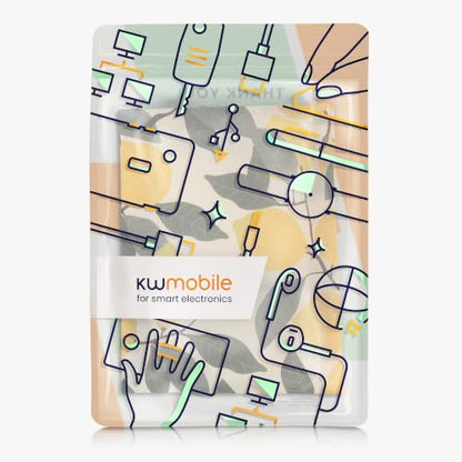 kwmobile Dust Cover Compatible with Epson Expression Home XP-3200 / XP-4200 / XP-4205 - Printer Case - Yellow/Green/Beige - Lemons
