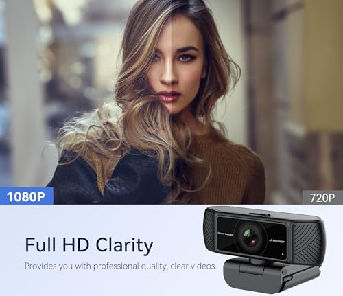 Streaming Webcam for PC, 1080P Computer Web Camera with Microphone