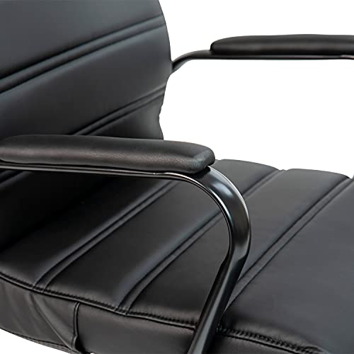 Flash Furniture High Back LeatherSoft Executive Office Chair, Black | 360° Swivel, Height Adjustable, Commercial Grade - color: Black Leathersoft/Black Frame