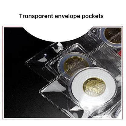 AITIME 9 Pocket Coin Sleeves, 10 Sheets Coin Pockets Pages for Binder - color: 10 Sheets-9 Pocket