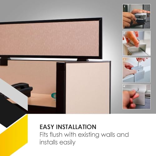OBEX Acoustical Cubicle Privacy Screen Extender Desk Panel & Office Divider, Add Separation & Block Noise, 24" x 24", Twilight - color: Twilight, size: 24"H X 24"W