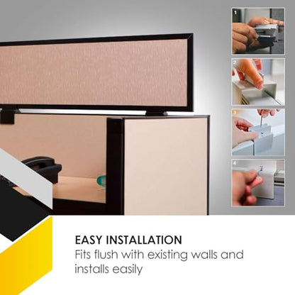 OBEX Acoustical Cubicle Privacy Screen Extender Desk Panel & Office Divider, Add Separation & Block Noise, 24" x 24", Twilight - color: Twilight, size: 24"H X 24"W