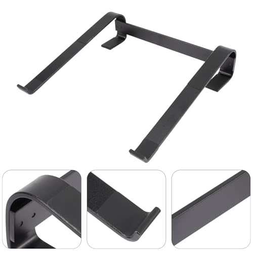 UKCOCO Aluminum Laptop Stand Cooling Riser Computer Holder with Ventilated Design, Multipurpose Notebook PC Holder for Home Office Use, Black