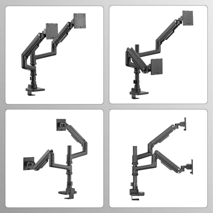 Dual Monitor Arm, 17-49 Inch, Holds 44 lbs Each