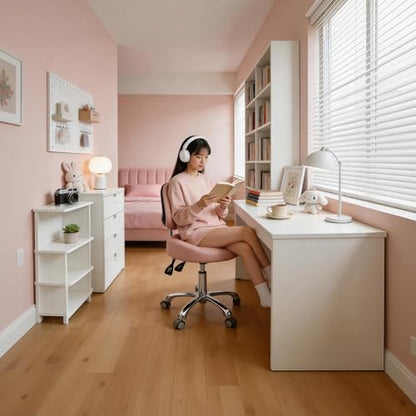 Saddle Stool Rolling Chair for Medical Massage Salon Spa Drafting,Adjustable Hydraulic Stool with Wheels (Pink with Backrest) - color: Pink With Backrest