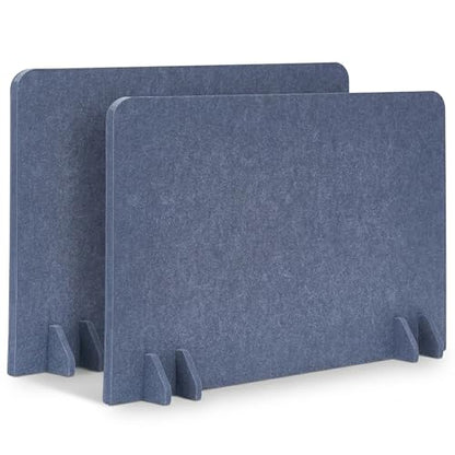 Desk Privacy Divider [2-Pack] 24" x 16" Freestanding Felt Panel - size: 2-Pack