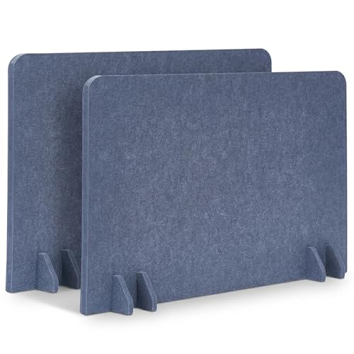Desk Privacy Divider [2-Pack] 24" x 16" Freestanding Felt Panel - size: 2-Pack
