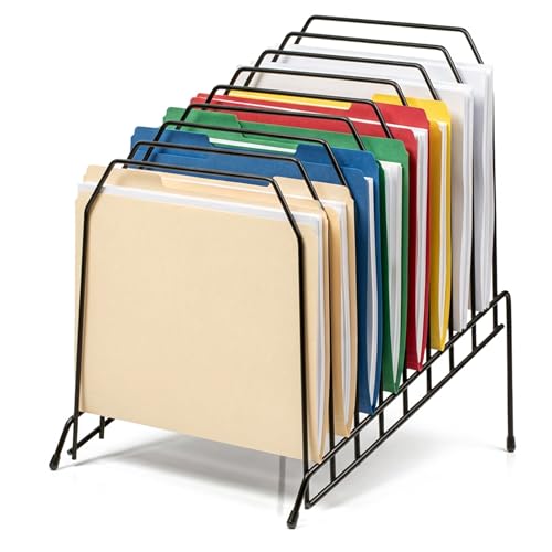 Officemate Large Incline 8 Compartment Wire Caddy, Black, 8.5 x 10.375 x 12.625 Inches - size: Pack of 1, style: Pack of 1