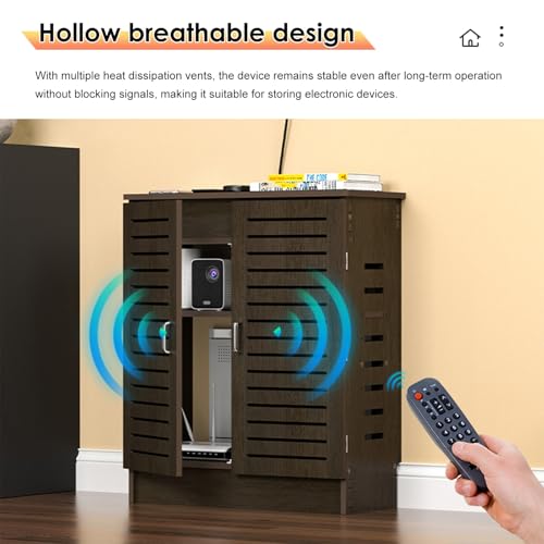WiFi Router Storage Cabinet, Multi-Functional Box, Floor Standing Modem,Power Strip Cable Management Hider Organizer for Living Room, Office, Bedroom - size: 60*30*70cm/23.6*11.8*27.6in