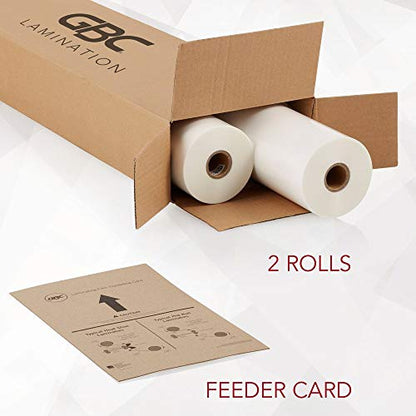 GBC Thermal Laminating Film Roll, 2 Pack, NAP I, 1" Poly-In Core, 1.5 Mil Laminate Rolls, 25" x 500', School Lamination (3000004) - style: 1.5mil, 25"