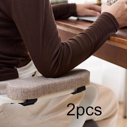 Office Chair Armrest Pad Elbow Cushion Thick Removable Cover Desk Chair Armrest Cushion Arm Padding for Recliners Sofa Home, Khaki - color: Khaki