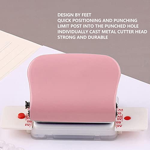 Manual Binding Machines, Heavy Duty 6mm Coil Binding Machine with Ruler for B5 A5 Documents Multipurpose Hand Punch Tool for Office School Use