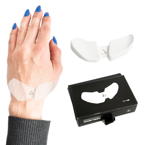 DELTAHUB Carpio 2.0 - Left-Handed Truly Ergonomic Wrist Rest for Mouse, Carpal Tunnel Support, Pain Relief, Anti-Fatigue, Easy Glide, Sleek, Office Computer, Laptop, Gaming - Small, White - color: Left - White, size: Small