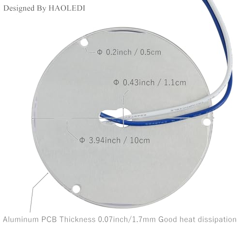 4 inch LED Ceiling Fan Light Retrofit Kit, Ceiling Light Replacement kit, Led Ceiling Flush Light Retrofit PCB,120V 18W 2200LM White 5000K