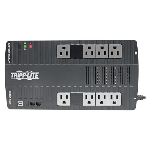 Eaton Tripp Lite AVR700U 700VA UPS 350W Battery Backup Surge Protector AVR | 8 Outlets, Replaceable Battery, 5ft Cord, 316 Joules, 3-Year Warranty - style: 700VA