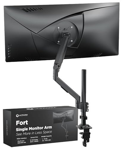 ULTRARM Extra-Tall Heavy-Duty Monitor Arm Mount for 40" Ultrawide Monitors - size: Sinlge Monitor Arm