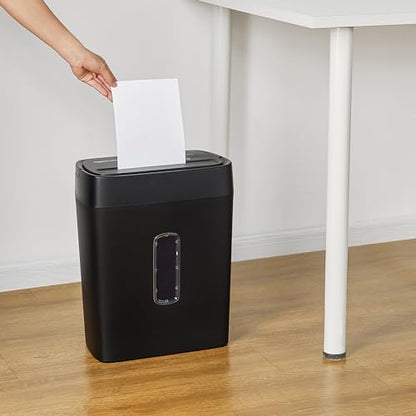 Amazon Basics 12-Sheet Cross-Cut Paper and Credit Card Shredder with Overheat Protection, Black (New Model) - color: Black, size: 12 Sheet
