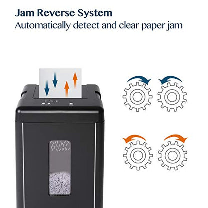 WOLVERINE SD9520 P5 Super Micro Cut Shredder, 15-Sheet, Ultra Quiet, 8Gal Bin, Black - size: 15-Sheet Level P5-Black