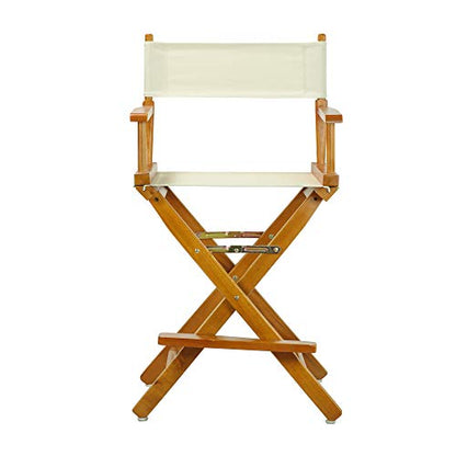 Casual Home 24" Director's Chair Honey Oak Frame-Natural/Wheat Canvas - color: Honey Oak Frame/Natural/Wheat Canvas, size: 24" - Counter Height, style: Honey Oak Frame