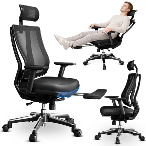 OdinLake L2 Ergonomic Office Chair with Footrest, 4" Molded Foam Seat