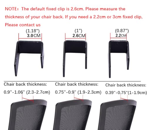 Universal Office Chair Headrest Attachment | Adjustable Desk Chair Mesh Neck Pillow | Soft Computer Armchair Head Rest | Easy to Install (Black (Black Back),clamp Inner Diameter 1.18"/3 cm) - color: Black (Black Back), size: clamp inner diameter 1.18"/3 c