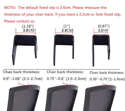 Universal Office Chair Headrest Attachment | Adjustable Desk Chair Mesh Neck Pillow | Soft Computer Armchair Head Rest | Easy to Install (Black (Black Back),clamp Inner Diameter 1.18"/3 cm) - color: Black (Black Back), size: clamp inner diameter 1.18"/3 c