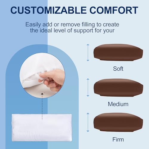 Recliner Pillow, Adjustable Neck & Head Support Pillow - color: Dark Brown