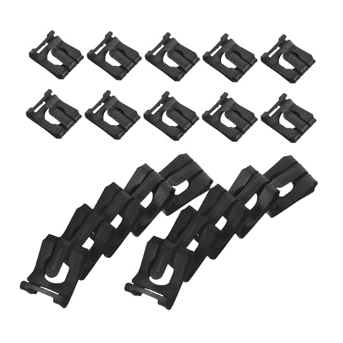 30pcs Replacement Clips for Gas Lift with 6mm Thread External Retaining Ring, Black Spring Steel Chair Cylinder Lock Clamp for Office and Home Chair Stability