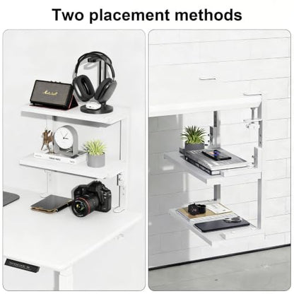 2-Tier Desk Shelf - color: White